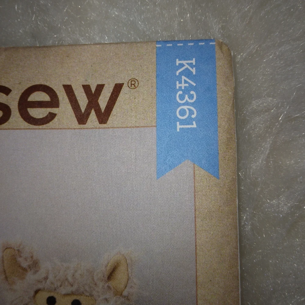 KWIK SEW K4361 Plus Animals Bunny, Llama, Bear NWT
